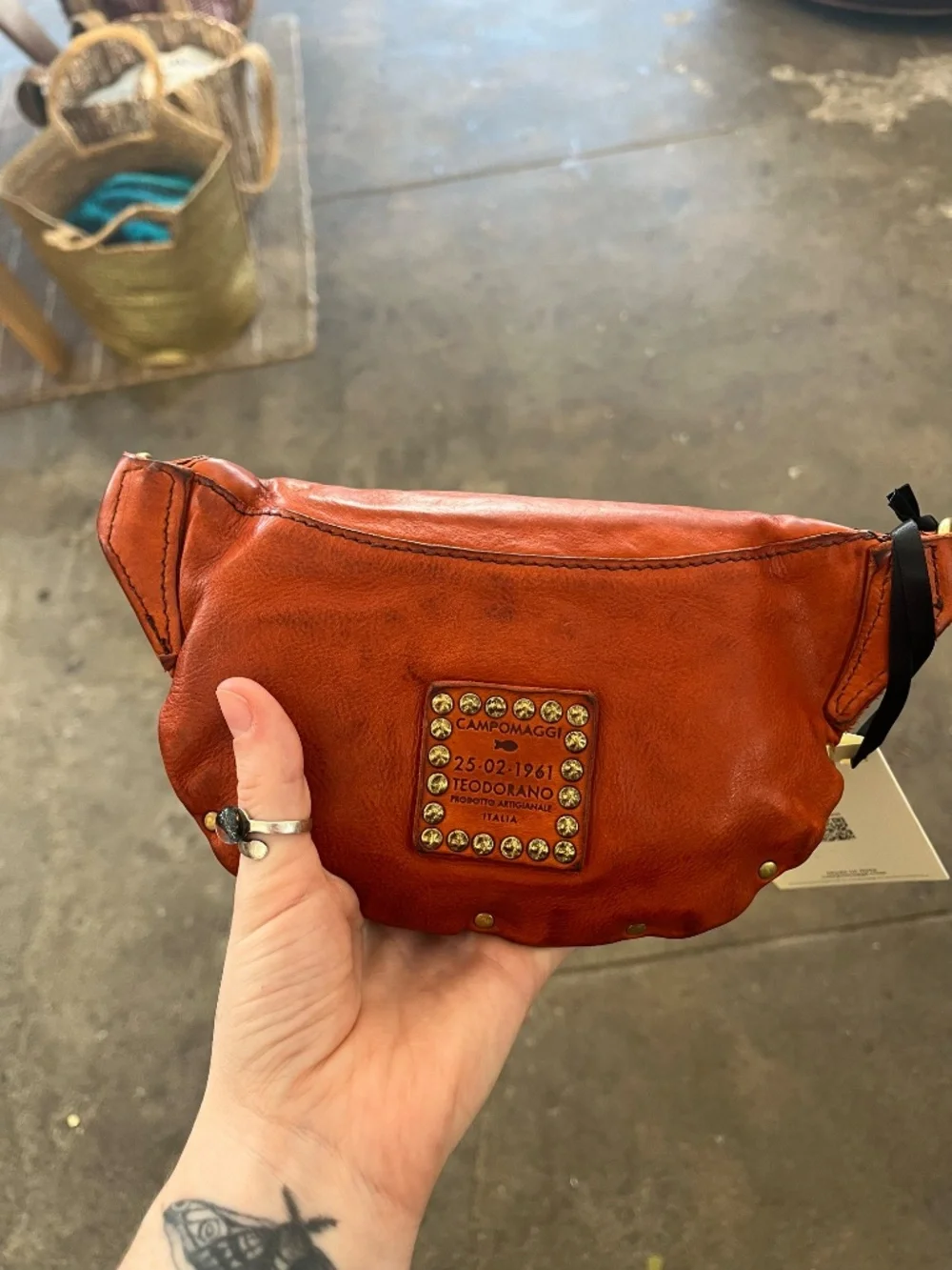 Campomaggi Leather Belt Bag in Mattone
